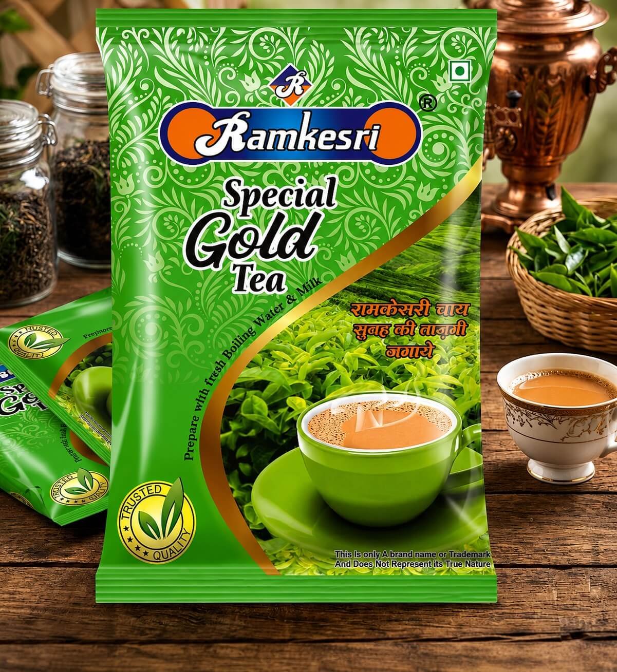 Ramkesri Special Gold Tea | रामकेसरी स्पेशल गोल्ड चाय | Premium Flavoured Tea Blend | Rich Aroma & Fresh Taste | Authentic Indian Tea - Image 3